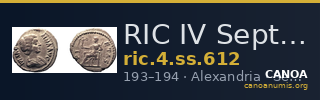 RIC IV Septimius Severus 612 — CANOA