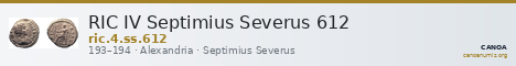 RIC IV Septimius Severus 612 — CANOA
