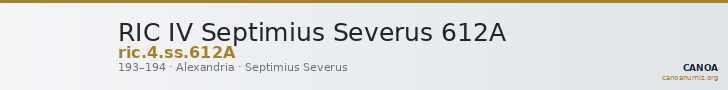 RIC IV Septimius Severus 612A — CANOA