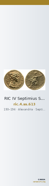 RIC IV Septimius Severus 613 — CANOA