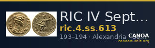 RIC IV Septimius Severus 613 — CANOA