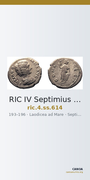 RIC IV Septimius Severus 614 — CANOA