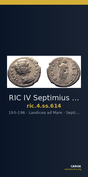 RIC IV Septimius Severus 614 — CANOA