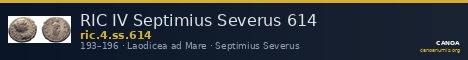 RIC IV Septimius Severus 614 — CANOA
