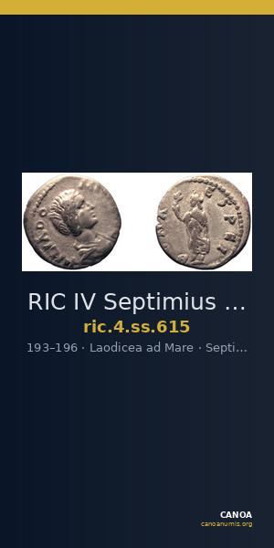 RIC IV Septimius Severus 615 — CANOA