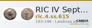 RIC IV Septimius Severus 615 — CANOA