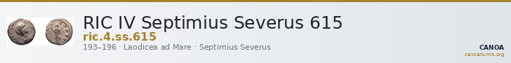 RIC IV Septimius Severus 615 — CANOA
