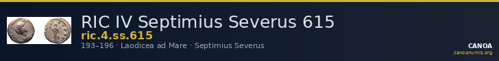 RIC IV Septimius Severus 615 — CANOA