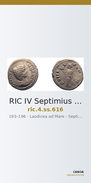 RIC IV Septimius Severus 616 — CANOA