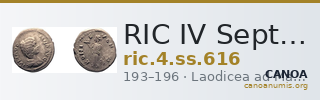 RIC IV Septimius Severus 616 — CANOA