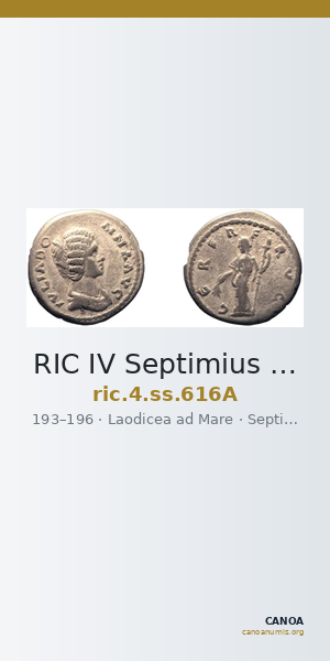 RIC IV Septimius Severus 616A — CANOA