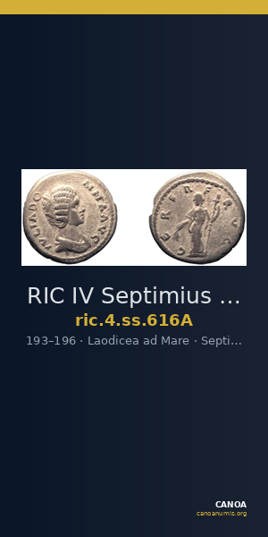 RIC IV Septimius Severus 616A — CANOA