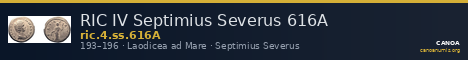 RIC IV Septimius Severus 616A — CANOA