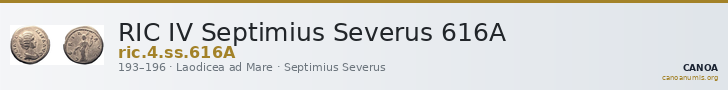 RIC IV Septimius Severus 616A — CANOA