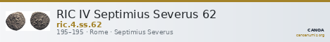 RIC IV Septimius Severus 62 — CANOA