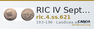 RIC IV Septimius Severus 621 — CANOA