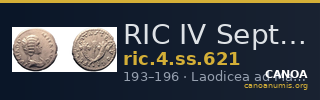 RIC IV Septimius Severus 621 — CANOA