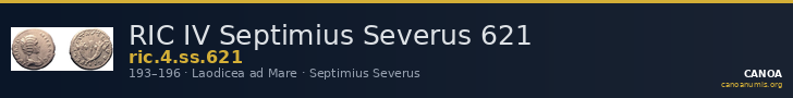 RIC IV Septimius Severus 621 — CANOA