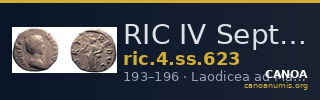 RIC IV Septimius Severus 623 — CANOA