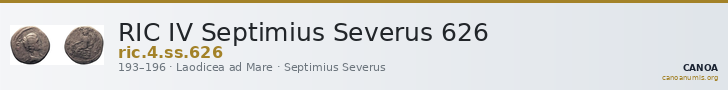 RIC IV Septimius Severus 626 — CANOA