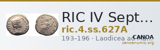 RIC IV Septimius Severus 627A — CANOA