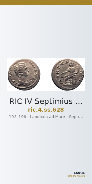 RIC IV Septimius Severus 628 — CANOA