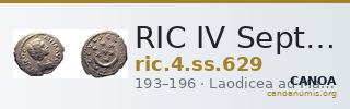 RIC IV Septimius Severus 629 — CANOA