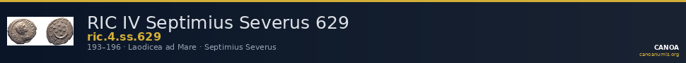 RIC IV Septimius Severus 629 — CANOA