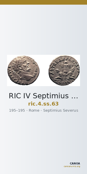 RIC IV Septimius Severus 63 — CANOA