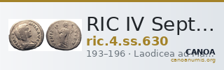 RIC IV Septimius Severus 630 — CANOA