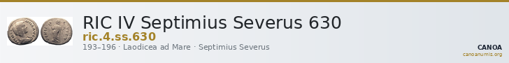 RIC IV Septimius Severus 630 — CANOA