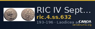 RIC IV Septimius Severus 632 — CANOA