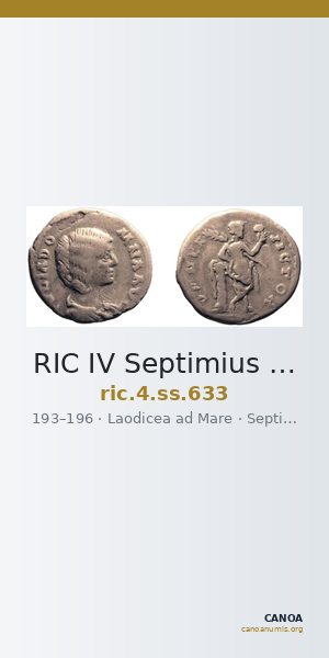 RIC IV Septimius Severus 633 — CANOA