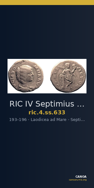 RIC IV Septimius Severus 633 — CANOA