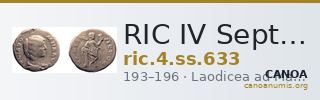 RIC IV Septimius Severus 633 — CANOA