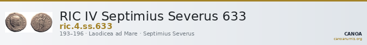 RIC IV Septimius Severus 633 — CANOA