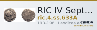 RIC IV Septimius Severus 633A — CANOA