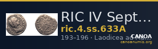RIC IV Septimius Severus 633A — CANOA