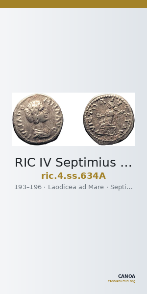 RIC IV Septimius Severus 634A — CANOA
