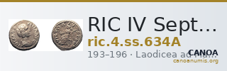 RIC IV Septimius Severus 634A — CANOA