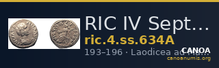 RIC IV Septimius Severus 634A — CANOA