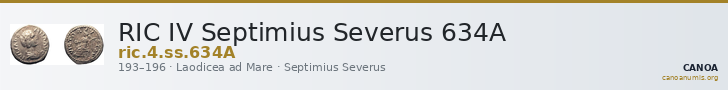 RIC IV Septimius Severus 634A — CANOA