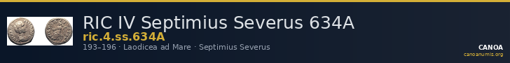 RIC IV Septimius Severus 634A — CANOA