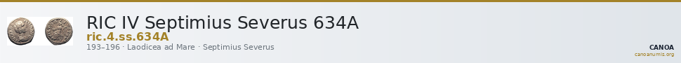 RIC IV Septimius Severus 634A — CANOA