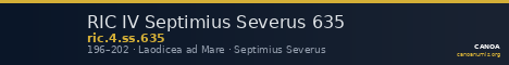 RIC IV Septimius Severus 635 — CANOA
