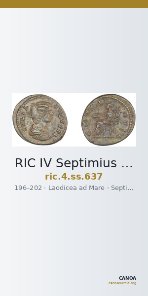 RIC IV Septimius Severus 637 — CANOA