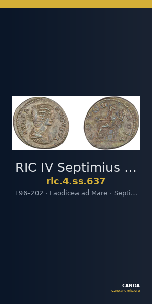 RIC IV Septimius Severus 637 — CANOA