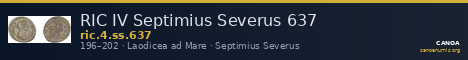 RIC IV Septimius Severus 637 — CANOA