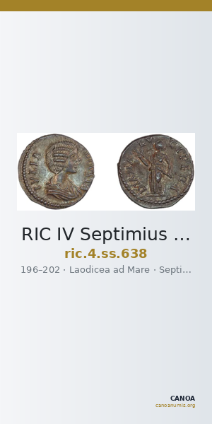 RIC IV Septimius Severus 638 — CANOA