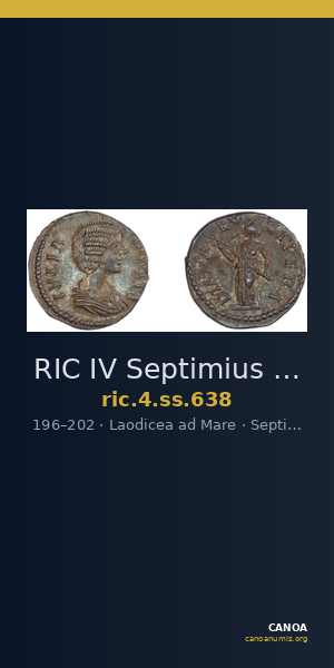 RIC IV Septimius Severus 638 — CANOA